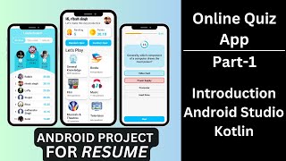 Online Quiz App  Part1  Android Project For Resume  Open Trivia Database  Android Studio [upl. by Adnic]