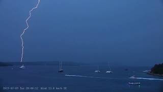 Thunderstorm Recorded from Hvar Croatia live 247 webcam [upl. by Reginauld787]