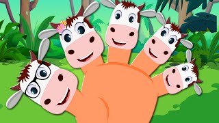 Finger Family Cow  Nursery Rhymes For Kids And Childrens [upl. by Rayle]