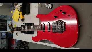 Setting Up a Kahler Spyder Locking Tremolo Bridge on a 1988 Peavey Tracer Guitar [upl. by Idalla]