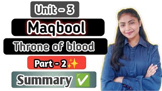 Part  2  Macbeth MaqboolSummary explanation in hindi Literature and cinema [upl. by Linzer]