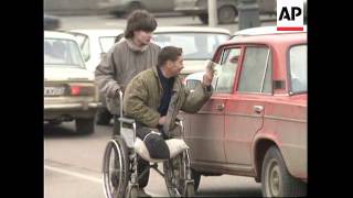 RUSSIA MOSCOW DISABLED PEOPLE CLOSE TO DESPAIR [upl. by Nedloh]