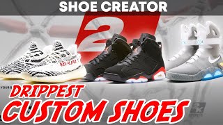 NEW BEST CUSTOM SHOES NBA 2K22 OFFWHITE BAPE YEEZY RAFS amp More HOW TO LOOK DRIPPY💧 NBA 2K22 [upl. by Nnave]