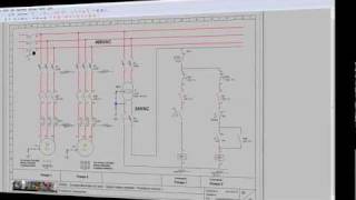 SEB02Schéma électrique  départ moteur triphasé démarrage direct  puissance version 1 [upl. by Ihtak305]