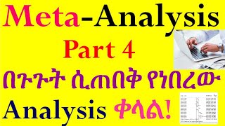 Systematic Review and MetaAnalysis Performing MetaAnalysis Part 4 Interesting Video in Amharic [upl. by Natala]