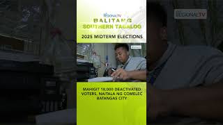 Mahigit 18000 deactivated voters naitala ng Comelec Batangas City shorts [upl. by Annaek503]