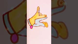 finger Dog face coloring for kids forkids kidsvideo kids coloring shortsvideo glitterart [upl. by Randell664]