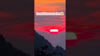 Beautiful Sunset View🌤 natureshorts shorts youtubeshorts uttarakhand🏞 [upl. by Neenaej]