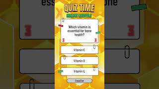 Quiz Time ⏳ Theme Healthy Lifestyle 16 shorts [upl. by Markland]