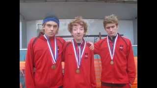 Hinsdale Central boys xc 2014 Class 3A state champions Evertsen Brenk McBrien [upl. by Yecniuq194]