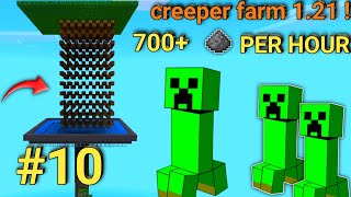 BEST INFINITE CREEPER FARM 121 Minecraft Bedrock MCPEXboxPS4Nintendo SwitchWindows10 [upl. by Gaile633]