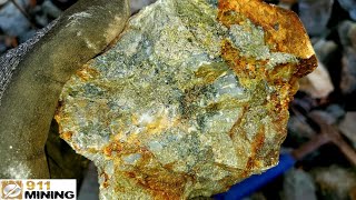 Massive Pyrite Block amp Vein Has Gold Values [upl. by Nealon724]