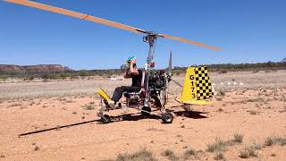 Gyrocopter flying with car engine [upl. by Launce]