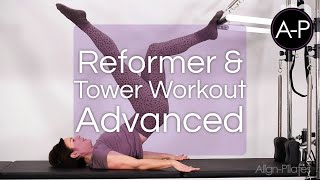 Pilates Reformer and Tower Workout Level 3 Advanced 40 mins [upl. by Ennove]