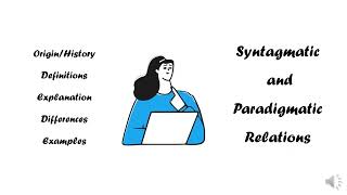 Syntagmatic and Paradigmatic Relations in Grammar\Linguistics  Difference  Explanation  Examples [upl. by Biron]