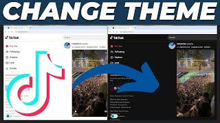 How to Change Theme in Tiktok PC or Browser 202  Switch to Dark theme Mode [upl. by Giustina398]