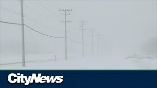 Winnipeg Southern Manitoba continue experiencing Winter conditions [upl. by Ettennej985]