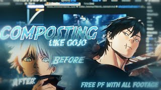 How To Composting Like GOJO  After Effects Tutorial for AmvEdits  FREE PF WITH ALL FOOTAGE [upl. by Kalinda]