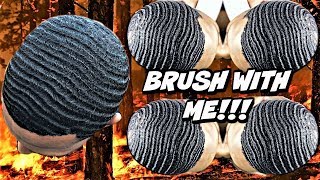 IM OFFICIALLY WOLFING THE 360 WAVE SOFT BRUSH SESSION ALL WAVERS BRUSH WITH ME LETS GO [upl. by Nazler218]