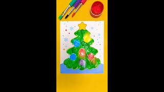 Lets Color a Christmas Tree 🎄 Finger Painting [upl. by Nilats149]