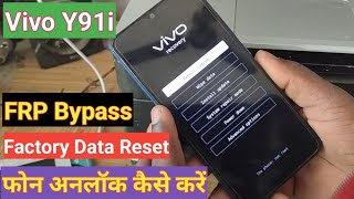 Hard Reset Vivo y91i  Vivo 1820 factory reset amp Frp bypass by unlockTool  password unlock vivo [upl. by Tandie]