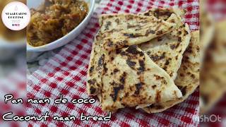 Coconut naan bread pan naan de coco 🥥 NOoven sin horno [upl. by Tenahs]