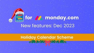 Holiday Calendar Scheme  Resource Planning for mondaycom  TeamBoard [upl. by Nnauol]