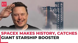 SpaceX makes history catches giant Starship booster big boost for Elon Musks Mars mission [upl. by Meakem]