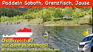 Österreich 7 Paddeln am Stausee Soboth Grenztisch Slowenien und genießen bei ADAM Schererkogl [upl. by Nysila428]