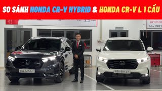 So sánh Honda CRV Hybrid eHEV và Honda CRV L 1 cầu  Giá lăn bánh mua trả góp Honda CRV mới nhất [upl. by Filler142]