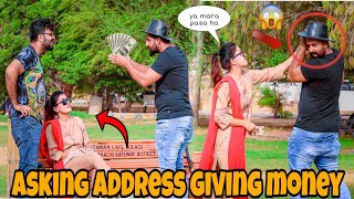 Asking Address Giving Money prank [upl. by Akem]