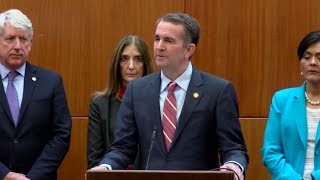 Gov Ralph Northam Virginia Democrats address tabled abortion bill [upl. by Eimme579]