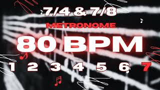 80 BPM  74 amp 78 Metronome [upl. by Sheepshanks251]