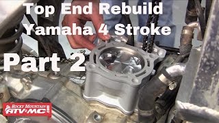 Motorcycle Top End Rebuild on Yamaha Four Stroke Part 2 of 2 [upl. by Lola]