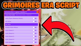 Grimoires Era Script GUI  Hack AUTO QUEST AUTOFARM KILL AURA AND MORE PASTEBIN [upl. by Riebling]