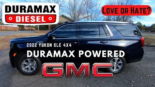 Review of our 2022 GMC Yukon SLE 4X4 with 30L Duramax [upl. by Valli13]