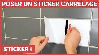 Comment poser un sticker carrelage  Sticker Déco [upl. by Notsehc]