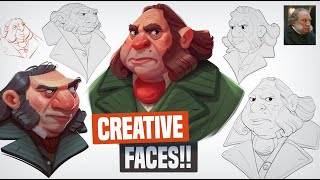 How to Design and Color Creative Faces StepbyStep [upl. by Myrwyn270]