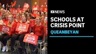 What do we want More than thanks Queanbeyan teachers walk off the job  ABC News [upl. by Shute]