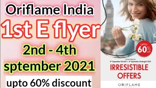 Oriflame Flyer september 2021  Oriflame india 1st e flyer september 2021  upto 60 discount [upl. by Ardnasyl209]