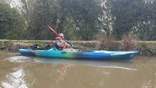 Wilderness systems Tarpon 140 galaxy out on the local canal Millie in my kayak [upl. by Iahcedrom]