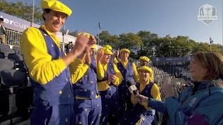 Fans on the 1st Tee  Ryder Cup 2014 [upl. by Jilli514]