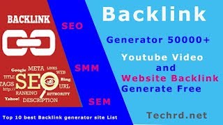 Free YouTube Video Backlink Generator  50000 Backlink generate [upl. by Ytirehc]