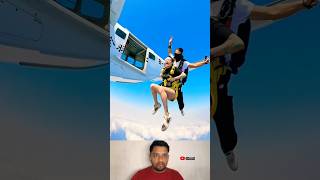 Panicky Girl Skydiving Reaction skydiving reaction youtube [upl. by Nybor842]