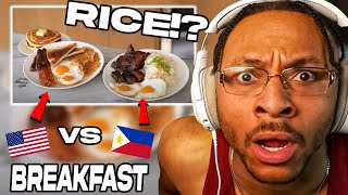 American Breakfast 🇺🇸 Vs Filipino Breakfast 🇵🇭 [upl. by Whittaker]