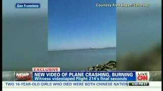 Raw Video Fred Hayes Video of Asiana Flight 214 Crash on CNN [upl. by Novick]