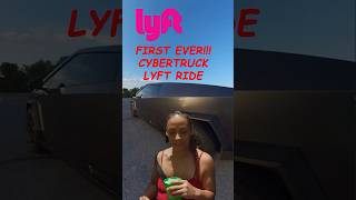 Worlds first lyft ride in a Cybertruck lyft teslanew tesla teslacybertruck ridesharedriver [upl. by Dinan]