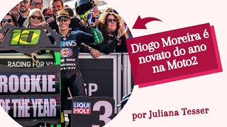 DIOGO MOREIRA MOSTRA BOM CARTÃO DE VISITA NA ESTREIA NA MOTO2 [upl. by Veriee]