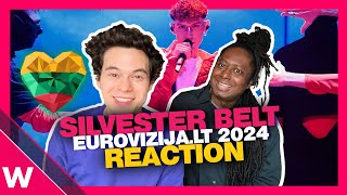 🇱🇹 Silvester Belt  Luktelk REACTION  EurovizijaLT 2024 [upl. by Lotsirhc125]