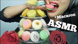 ASMR MACARON TOWER SOFT  CRUNCHY EATING SOUNDS  SASASMR [upl. by Itak104]